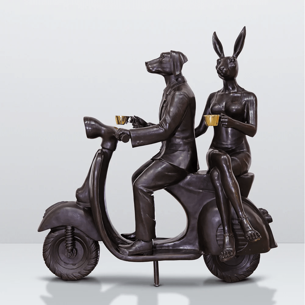 Riding-Together-in-a-Golden-Moment Gillie and Marc Galería Arte FN Art Gallery Lindora Santa_Ana Escazú San_José Costa_Rica FN_Art_Gallery